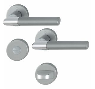 ALU KLJUKA ZA VRATA LECCE Z ROZETO WC F49-F9-2