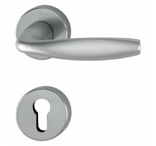 ALU KLJUKA ZA VRATA NEW YORK Z ROZETO CILIND. F9