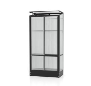 BALKONSKI RASTLINJAK VITAVIA POLIS HKP4MM STEEL FOUNDATION, BLACK