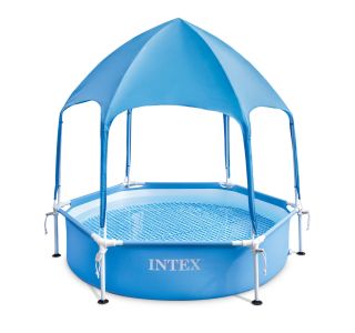 OTROŠKI BAZEN INTEX METAL FRAME 183X38 CM Z BALDAHINOM