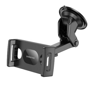 BOROFONE AVTONOSILEC BH100 VAKUMSKI ZA TABLICO IN TELEFON (4,7-12,9 INCH) - ČRN