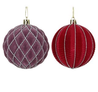 BUNKA IZ UMETNE MASE DECORIS FI 8 CM, LILA, RDEČA VZOREC, ŽAMETNA, SORTIRAN BUNKA IZ UMETNE MASE DECORIS FI 8 CM, LILA, RDEČA VZOREC, ŽAMETNA, SORTIRAN