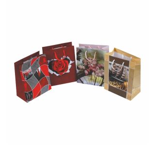 DARILNA VREČKA MAT RED KLASIKA A5 Z VRVICO 180X100X227 MM