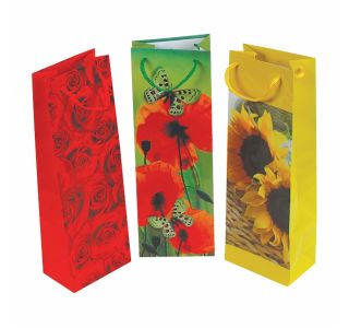 DARILNA VREČKA RED KLASIKA Z VRVICO STEKLENICA 123X78X362 MM