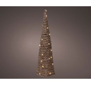 DEKORACIJA DECORIS STOŽEC 16X60 CM, JUTA LED 30 L DEKORACIJA DECORIS STOŽEC 16X60 CM, JUTA LED 30 L