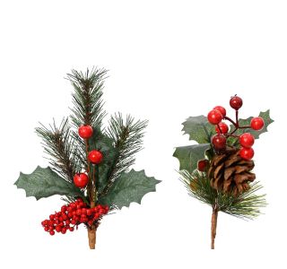 DEKORACIJA DECORIS VEJICA, 22 CM, BOR/RDEČE JAGODE, SORTIRANO DEKORACIJA DECORIS VEJICA, 22 CM, BOR/RDEČE JAGODE, SORTIRANO