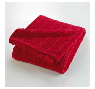 DEKORATIVNA ODEJA DOUCEUR D'INTÉRIEUR FLANELA 180X220 ARYA KARMIN RDEČA