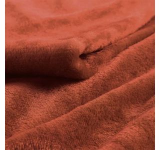 DEKORATIVNA ODEJA DOUCEUR D'INTÉRIEUR FLANELA 180X220 FLANOU TERRACOTTA ORANŽNA