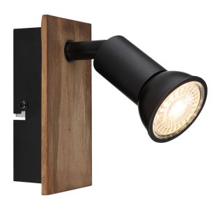DEKORATIVNI REFLEKTOR DREW 1XGU10 LES / ČRN DEKORATIVNI REFLEKTOR DREW 1XGU10 LES / ČRN