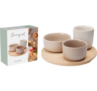 DODATEK ZA SERVIRANJE EH SERVIRNI SET ZA PRIGRIZKE NA PLADNJU + 3SKODELIICE