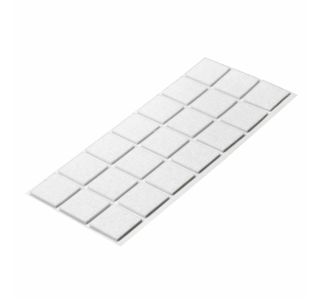 DRSNIK HETTICH DIY,SAMOLEPLJIV  30X30X2 MM, BEL SINTETIČNI FILC, V ZAVOJU JE 21 KOS