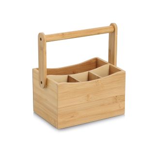 DRŽALO ZA PRIPOMOČKE Z ROČAJEM, BAMBUS FSC 100% SCS-COC-000256 21,5X14X12 / 23 CM DRŽALO ZA PRIPOMOČKE Z ROČAJEM, BAMBUS FSC 100% SCS-COC-000256 21,5X14X12 / 23 CM