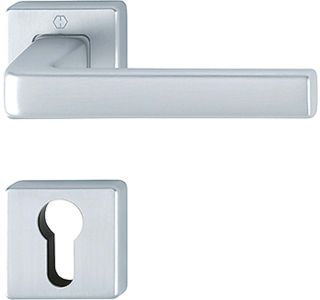 ALU KLJUKA ZA VRATA HOPPE DUBLIN Z ROZETO KVADRAT CILINDER F94-1