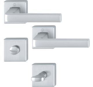 ALU KLJUKA ZA VRATA HOPPE DUBLIN Z ROZETO KVADRAT WC F94-1