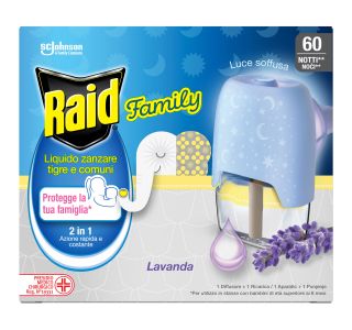 ELEKTRIČNI ODGANJALEC KOMARJEV RAID FAMILY VONJ SIVKE 36 ML ELEKTRIČNI ODGANJALEC KOMARJEV RAID FAMILY VONJ SIVKE 36 ML