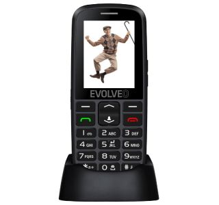 EVOLVEO EASYPHONE EG TELEFON NA TIPKE ZA STAREJŠE Z GPS SLEDILNIKOM - ČRNO SREBRN