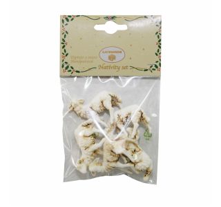 FIGURA ZA JASLICE EUROMARCHI OVČKE 5X4 CM 24 KOS FIGURA ZA JASLICE EUROMARCHI OVČKE 5X4 CM 24 KOS