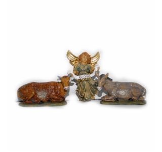 FIGURA ZA JASLICE EUROMARCHI FIGURE ANGEL, KRAVA, OSEL 20 CM