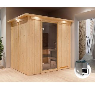 FINSKA SAVNA SODIN 6+9KW GRELEC ZR PREDNJI VHOD+STREŠ.VENEC