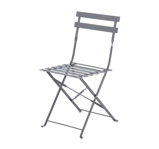 FLORA ORIGAMI STOL POLNO JEKLO TEMNO SIV