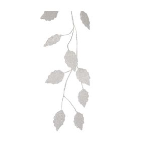 GIRLANDA BELA Z LISTKI, DOLŽINA 120 CM GIRLANDA BELA Z LISTKI, DOLŽINA 120 CM
