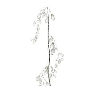GIRLANDA TRANSPARENTNI LISTKI, 90 CM