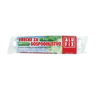 GOSPODINJSKA VREČKA ALUFIX 17X27 CM 1 KG 40/1 Z NAPISNIM SLOJEM GOSPODINJSKA VREČKA ALUFIX 17X27 CM 1 KG 40/1 Z NAPISNIM SLOJEM
