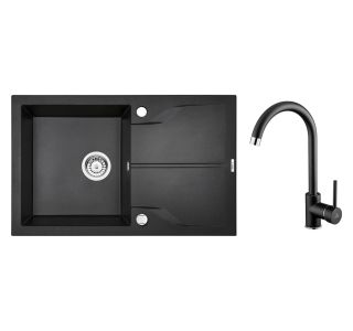 GRANITAL POMIVALNO KORITO DEANTE ANDANTE ZQNA G113 SET Z ARMATURO