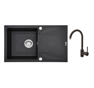 GRANITAL POMIVALNO KORITO DEANTE EVORA ZQJY 2113 SET Z ARMATURO