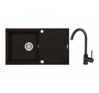 GRANITAL POMIVALNO KORITO DEANTE EVORA ZQJY N113 SET Z ARMATURO