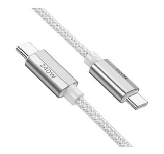 HOCO PODATKOVNI POLNILNI KABEL U134 TYPE C NA TYPE C 1,8M 240W 5A - SIV PLETEN HOCO PODATKOVNI POLNILNI KABEL U134 TYPE C NA TYPE C 1,8M 240W 5A - SIV PLETEN