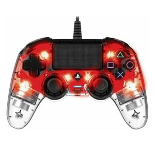 IGRALNI PLOŠČEK NACON TRANSPARENT PS4 ORANŽEN ŽIČNI, OSVETLJEN