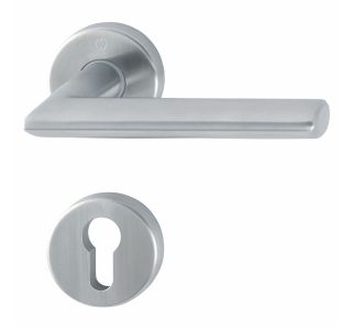 INOX KLJUKA ZA VRATA STOCKHOLM Z ROZETO CIL. F69