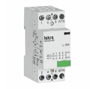 INŠTALACIJSKI KONTAKTOR ISKRA-MIS IKD25-40 24V AC/DC 2 MODULA 35MM INŠTALACIJSKI KONTAKTOR ISKRA-MIS IKD25-40 24V AC/DC 2 MODULA 35MM