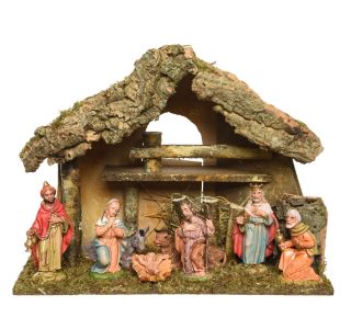 JASLICE DECORIS HIŠA S 8 FIGURAMI 18 CM 38X18X29 CM