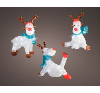 PRAZNIČNA FIGURA JELEN, 24 LED LUČI, IP-44, SORT
