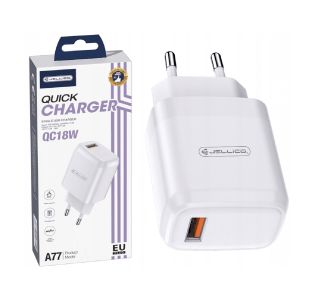 JELLICO ADAPTER A77 HIŠNI POLNILEC 3.0A QUICK CHARGE 22,5 W VHOD USB A - ORIGINAL (EU BLISTER) - BEL