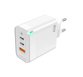 JELLICO HIŠNI ADAPTER C79 220V GUN QUICK CHARGE PD 65W VHOD 1X USB A IN 2X TYPE C - BEL