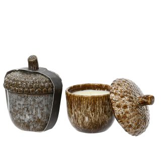 JESENSKA DEKORACIJA DECORIS SVEČA ŽELOD 9X9X11.5 CM, SORTIRANO