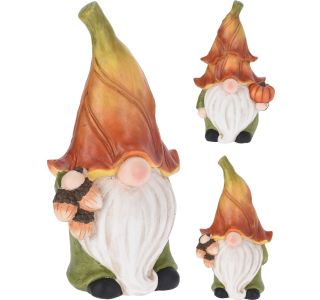 JESENSKA FIGURA EH OKRASNI PALČEK Z LISTOM IZ GLINE, SORTIRANO