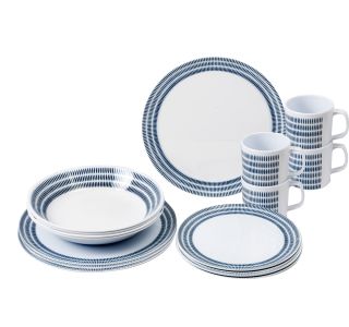 KAMP JEDILNI PRIBOR BRUNNER MELAMINE SET BLUEBAY 16/1