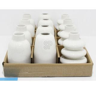 KERAMIČNA VAZA EH 9X14 CM BELA SORTIRANE OBLIKE KERAMIČNA VAZA EH 9X14 CM BELA SORTIRANE OBLIKE