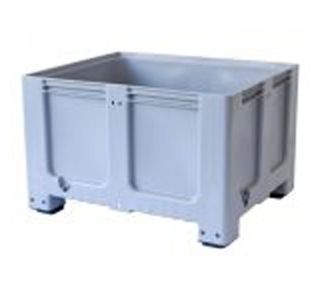 KONTEJNER - ZABOJNIK EKO LUX CTR3 EUROBOX PVC SIV 610L S 4 NOGAMI 120X100X76CM