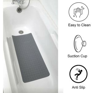 KOPALNIŠKA PREPROGA TENDANCE PODLOGA KAD 34X74 CM TEMNO SIVA GUMA