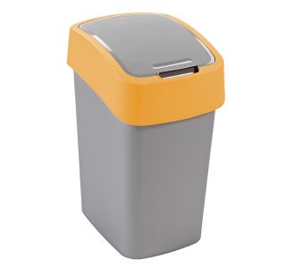 KOŠ ZA SMETI CURVER FLIP, RUMENA/SREBRNA 9 L