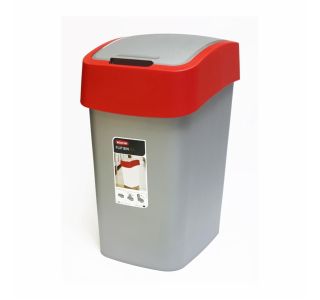 KOŠ ZA SMETI CURVER FLIP, PACIFIC, 25 L RDEČA/SREBRNA