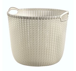 KOŠARA ZA PERILO - KNIT, OKROGLA, BELA, 30L KOŠARA ZA PERILO - KNIT, OKROGLA, BELA, 30L