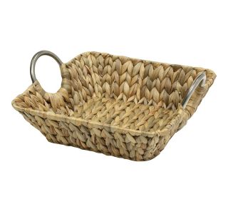 KOŠARA ZA KRUH DOMY 28X28X8 CM KVADRATNA Z INOX ROČAJI KOŠARA ZA KRUH DOMY 28X28X8 CM KVADRATNA Z INOX ROČAJI