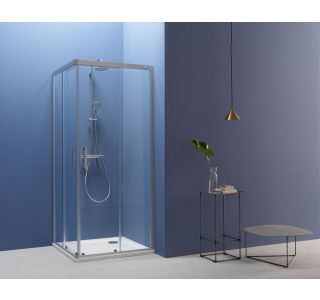 KOTNA KABINA ZA PRHANJE KOLPA SAN TKK 90/K PULSAR SILVER BRILL PROZORNO ST.