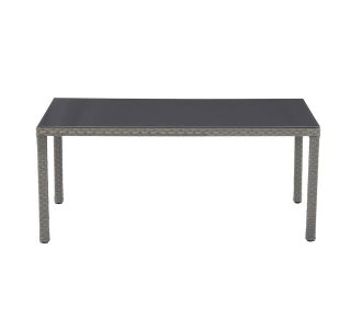 DRIOS UMETNI RATAN ALU STEKLO, 172X90 TEMNO SIVA